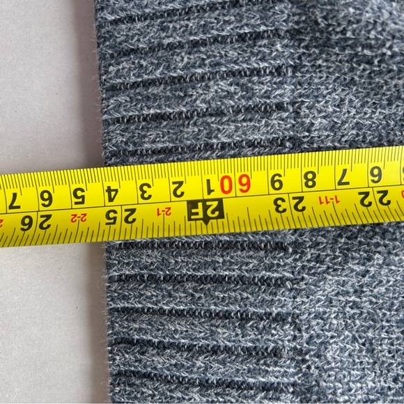 Chaps Men's Gray Sweater with Brown elbow patches Size XLarge - Picture 7 of 8